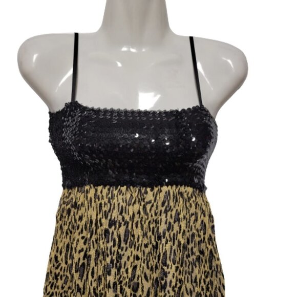 Gold Glitter Sparkly Mini Dress Size S or Petite - Picture 2 of 7
